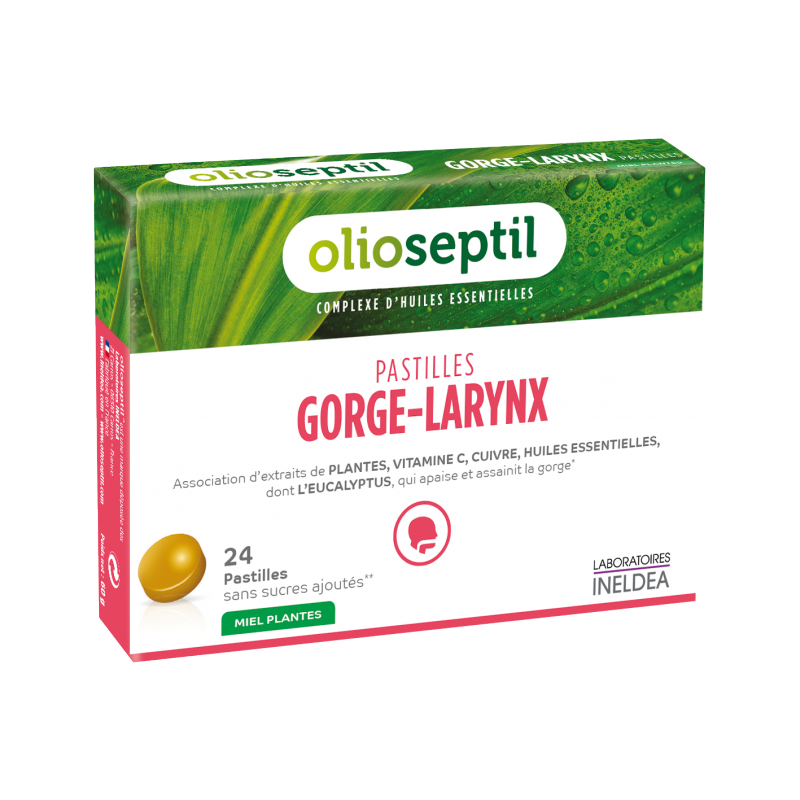 INELDEA OLIOSEPTIL GARGANTA LARINGE 24 PASTILLAS SABOR MIEL Y LIMON