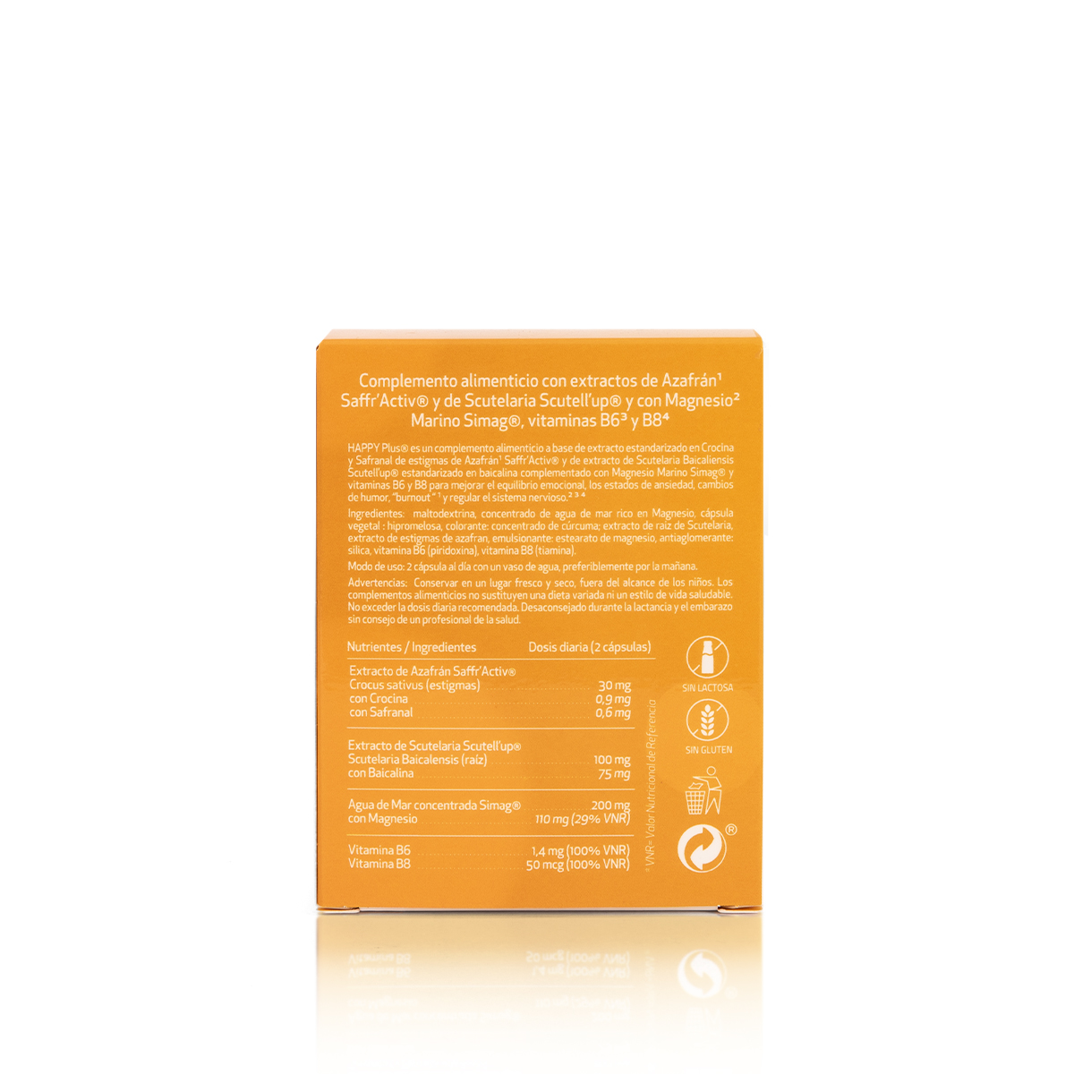HAPPY PLUS 60 CAPS. AZAFRAN SCUTELARIA VAMINTER