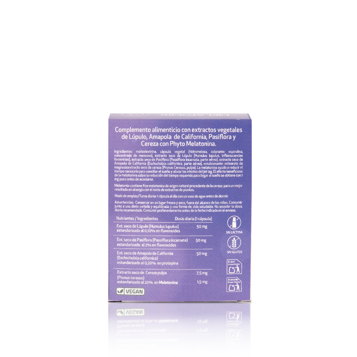 MELATOMIX PHYTOMELATONINA CEREZA 1,5 mg+plantas.