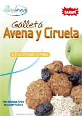 GALLETA FIBRA SACIANTE AVENA CIRUELA S/A 150G. SANAVI