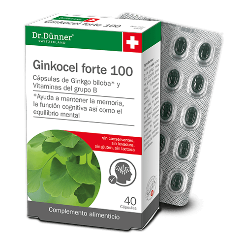GINKOCEL FORTE 100  DUNNER  40 CAPS. NUEVO FORMATO