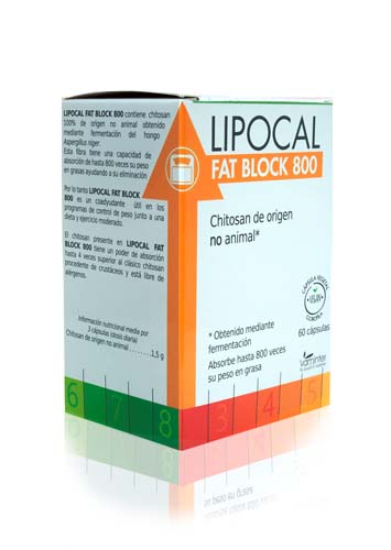 LIPOCALBLOCK CHITOSAN VEGETAL 600 VAMINTER 60 CAPS.