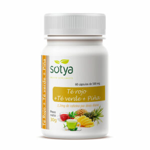 TE VERDE, TE ROJO Y PIÑA CAPSULA 500MG. 60 UNID. SOTYA
