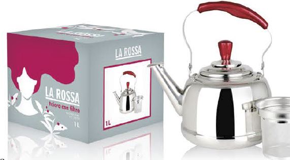 TETERA ACERO INOX. LA ROSA 1000 ml. 