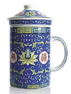 TAZA INFUSION OLD CHINA LOTO BLU