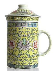 TAZA INFUSION OLD CHINA LOTO GIALLO