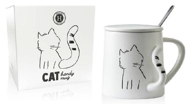 TAZA GATTO CON CUCHARILLA 350 grs. N1