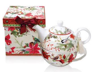 TEA FOR ONE CHRISTMAS RED PORCELANA 490ml+320ml fin de serie