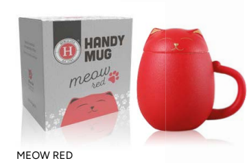 INFUSIONERA CON FILTRO MEOW RED 380 ml.