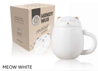 INFUSIONERA CON FILTRO MEOW WHITE 380 ml.