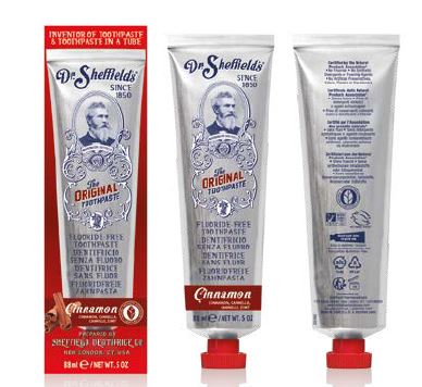 DR. SHEFFIELD'S DENTIFRICO NATURAL CERTIFICADO 140 gr. CANELA