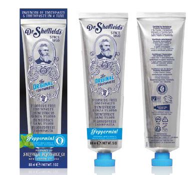 DR. SHEFFIELD'S DENTIFRICO NATURAL CERTIFICADO 140 gr. MENTA