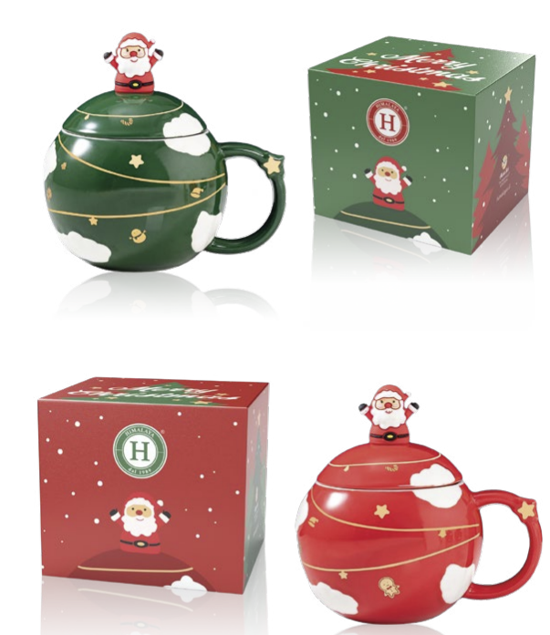 BALLMUG con cucharilla BOX 2 TAZAS COLORES SURTIDOS 350 ml.