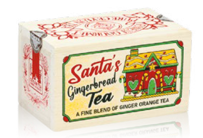 CAJA MADERA TÉ CEYLAN SANTA'S GINGERBREAD 100 grs.