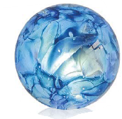 LAMPARA VIDRIO SOPLADO BLUE PEACOCK Ø20 cm.