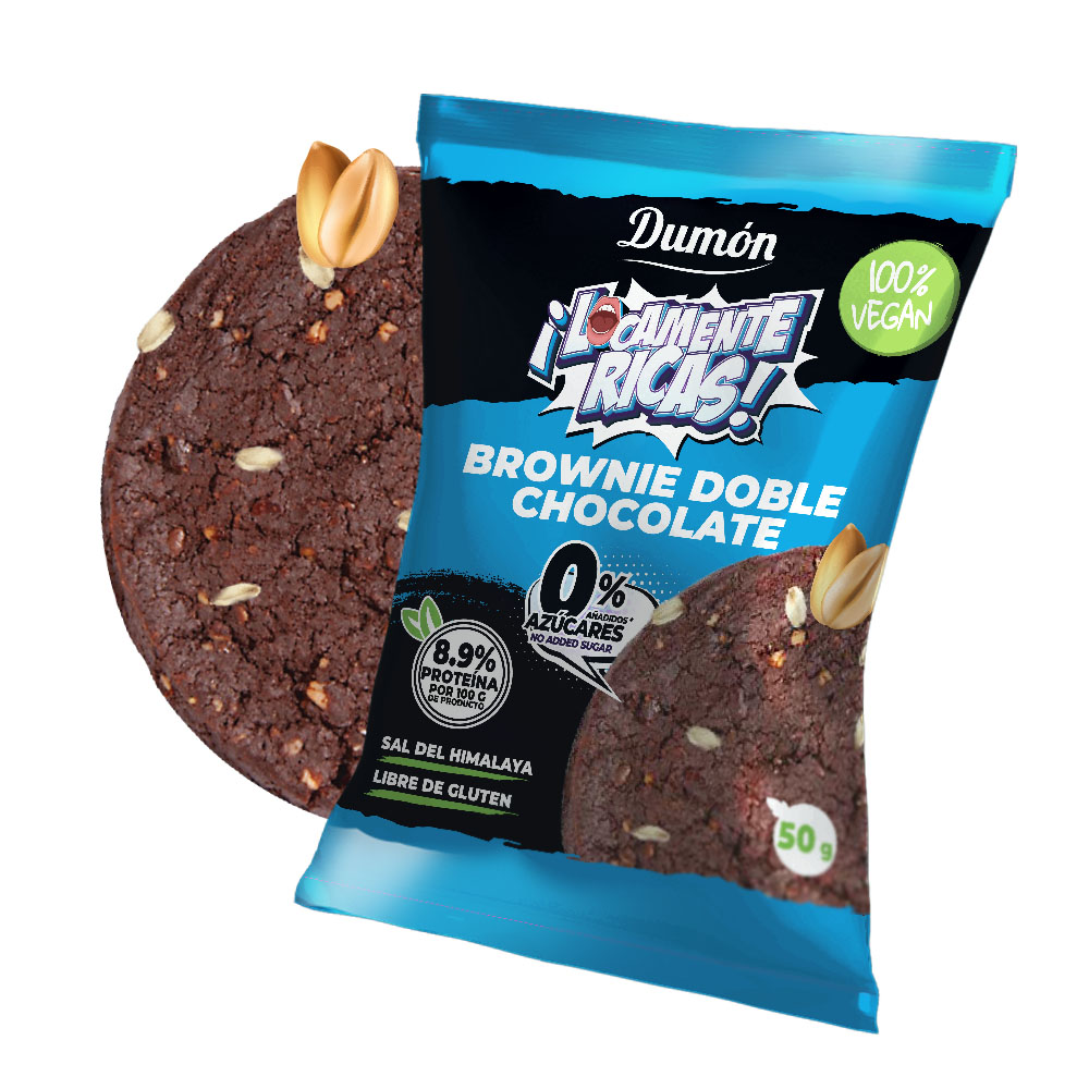 Dumón Cookies Vegan Brownie doble choco 0% azucar 50 gramos