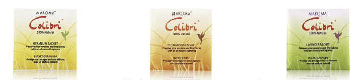 COLIBRI 6 MINIBOLSITAS ANTIPOLILLAS LAVANDA*