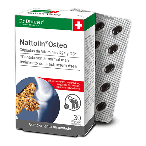 NATTOLIN OSTEO 30 CAPSULAS VEGETALES CON K2 Y D3