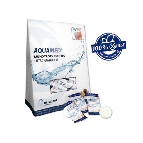 PASTILLAS XYLITOL AQUAMED DRY MOUTH BOLSA 60 GRS.