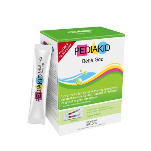PEDIAKID BEBE GAS 12 STICKS soluble
