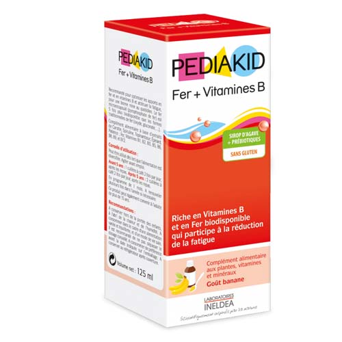 PEDIAKID HIERRO+VIT B JARABE INFANTIL 125ML PLATANO