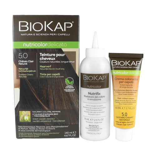 BIOKAP TINTE DELICATO 5.0 CASTAÑO CLARO NATURAL 140 ML.