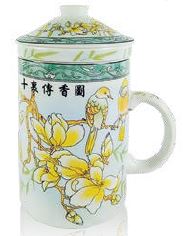 TAZA INFUSION OLD CHINA FIORI GIALLI