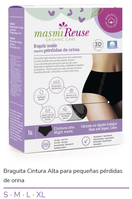 BRAGUITA PERDIDAS LIGERAS MASMI ALTA TALLA XL