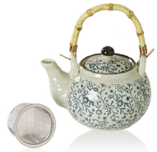 SET PETALI TETERA 1000ml+ 2 TAZAS 200ml PORCELANA pintada a mano (copia)