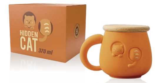 TAZA HIDDEN CAT BLU 370 ml. PORCELANA (copia)