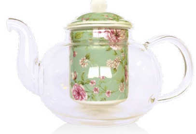 TETERA VIDRIO BOROSILICATO Y PORCELANA ROSA 650 ml. (copia)
