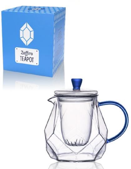 TETERA VIDRIO BOROSILICATO ZAFFIRO 600 ml.