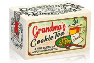 CAJA MADERA TÉ CEYLAN GRANDMA'S COOKIE 100 grs.