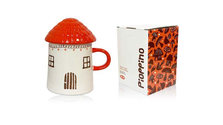 TAZA GRES ESMALTADO CON TAPA PIOPPINO 300 ml.