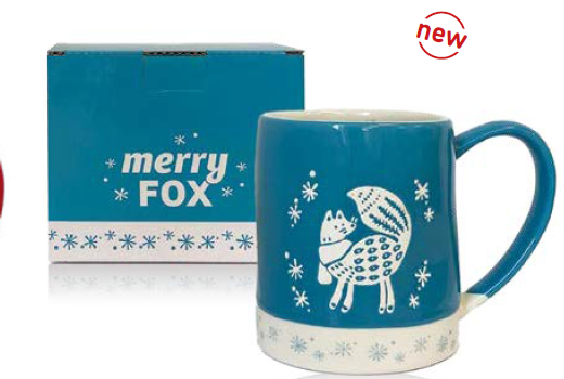 TAZA GRES ESMALTADO MERRY FOX 600 ml.