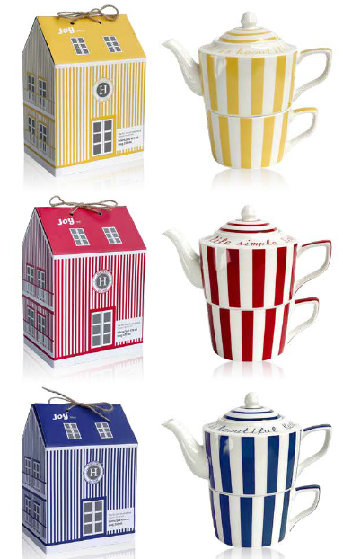 JOY TEA FOR ONE TAZA 220ML+TETERA 470 ML BOX DE 3 PZ MODELOS SURTIDOS